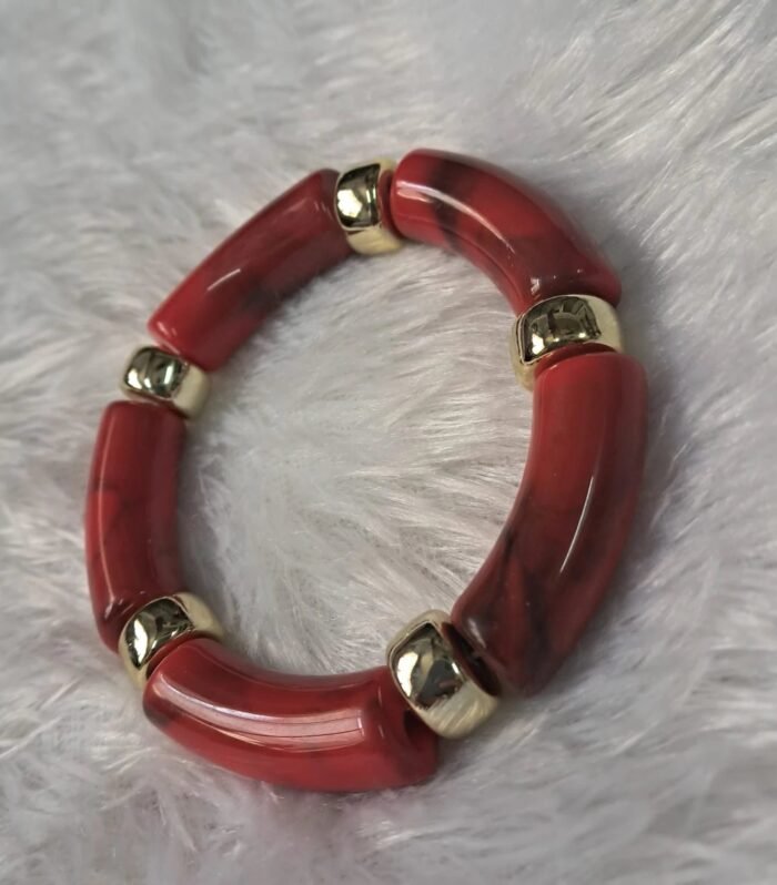 Ruby Ember Tube Bracelet