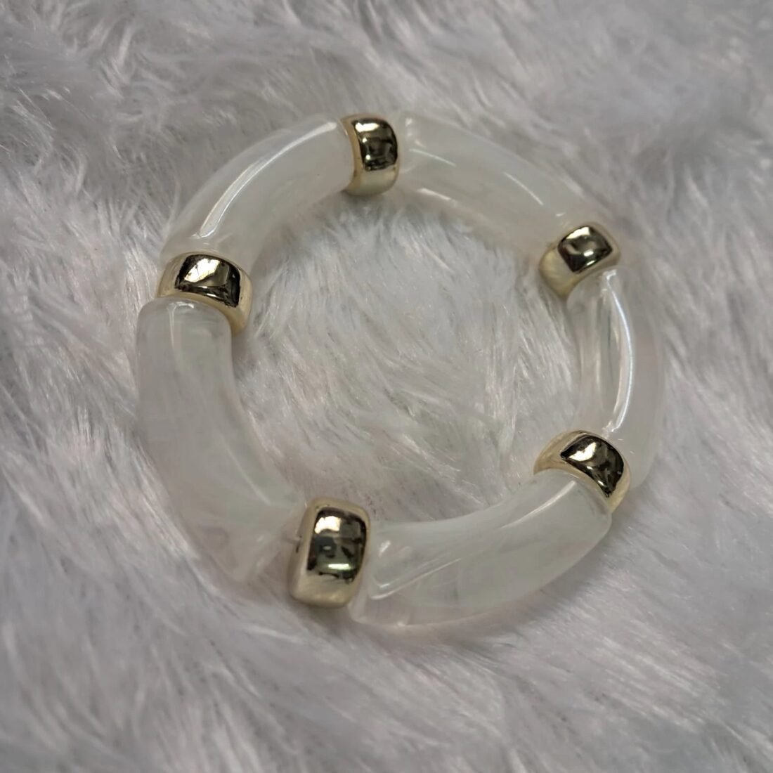 Pearl Mist Tube Bracelet