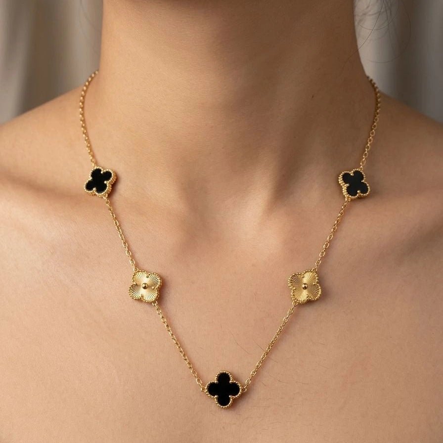 Midnight Clover Luxe Necklace
