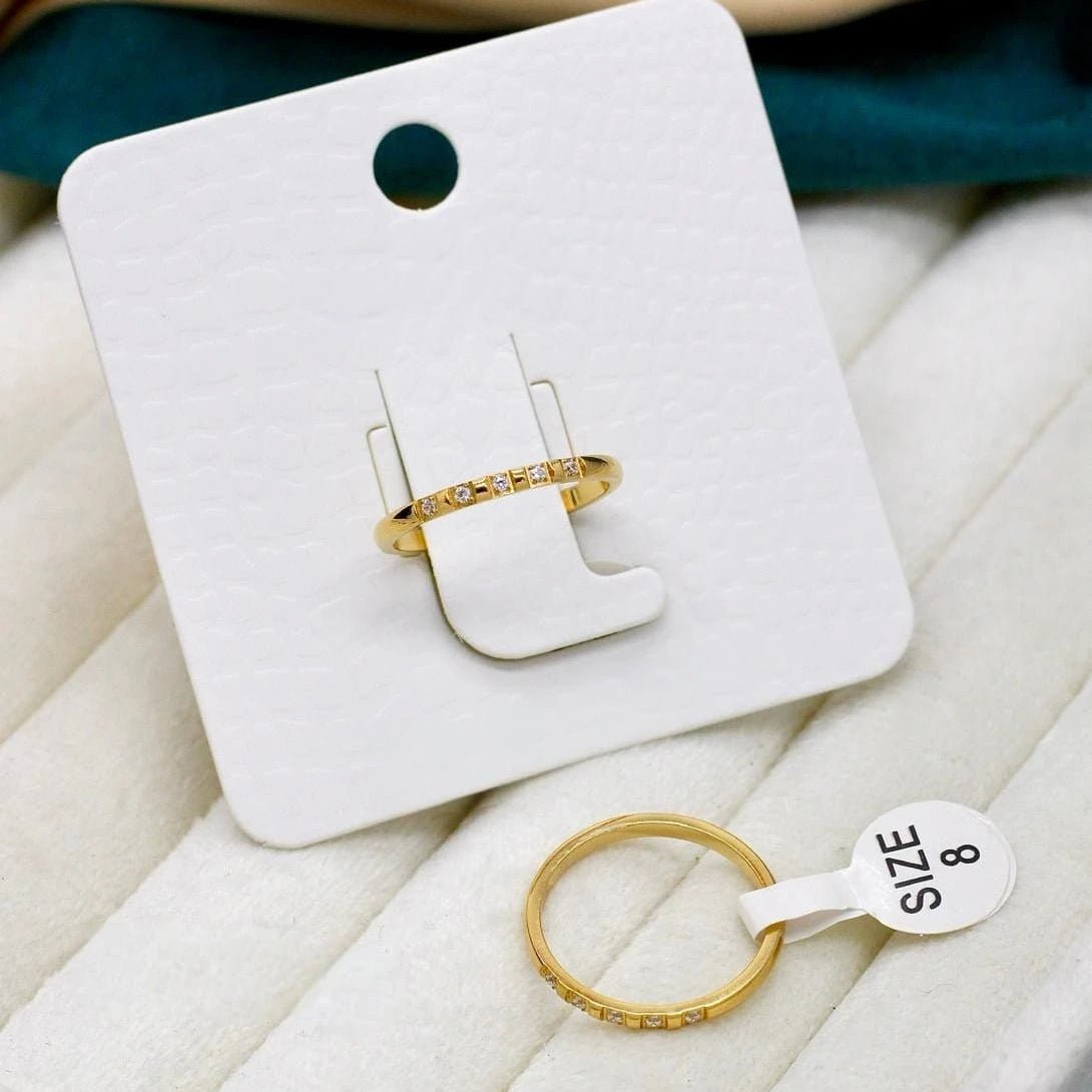 Minimal Crystal Band Ring