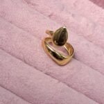 Minimal Teardrop Statement Ring
