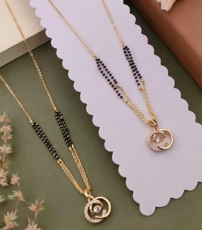 Moonlit Swirl Elegance Mangalsutra