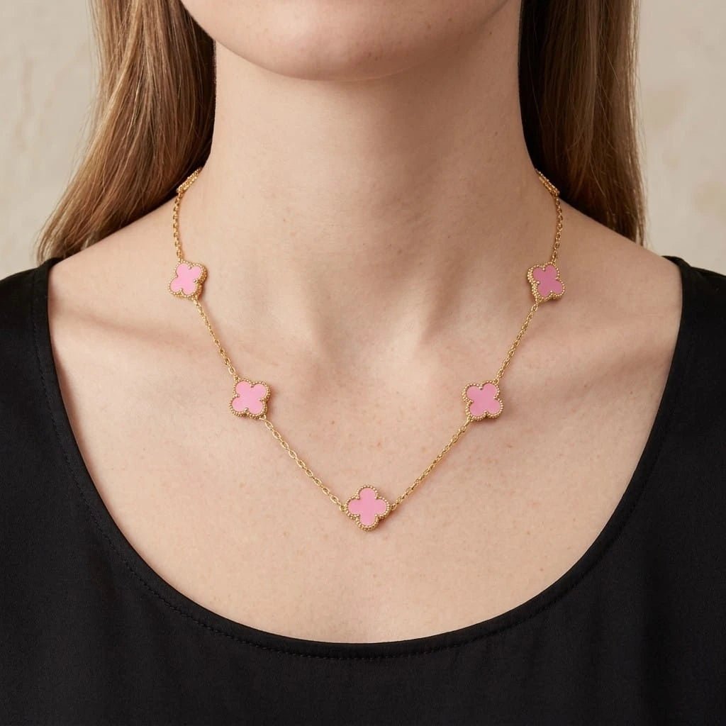 Blush Clover Princess Necklace