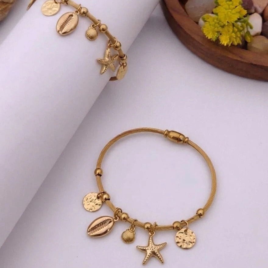 Ocean Charm Gold Kada