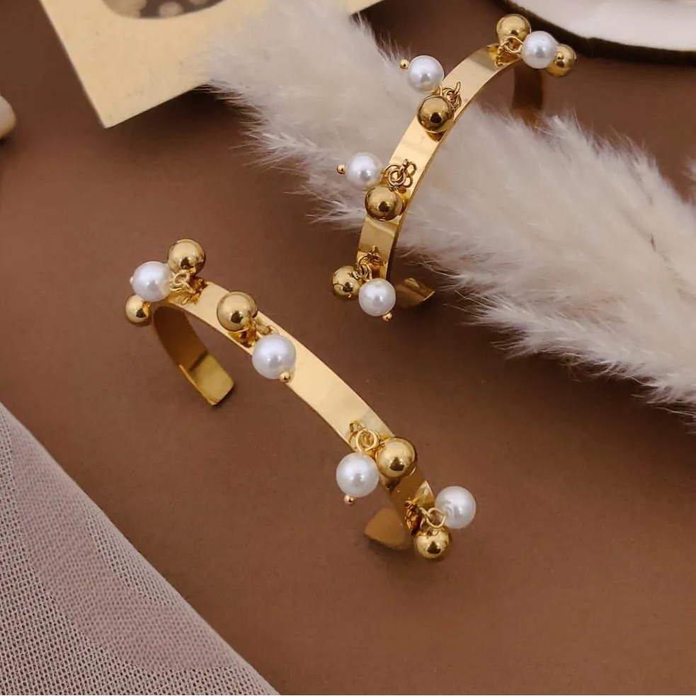 Pearl Charm Gold Kada
