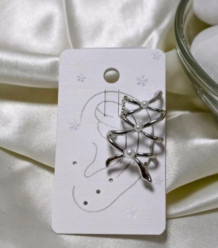 Pearline Triple Bow Ear Cuff