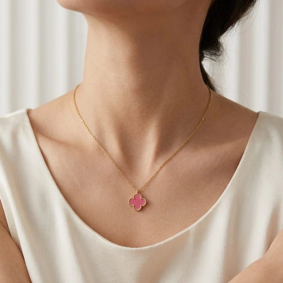 Blush Clover Elegance Necklace