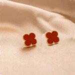 Ruby Clover Elegance Studs