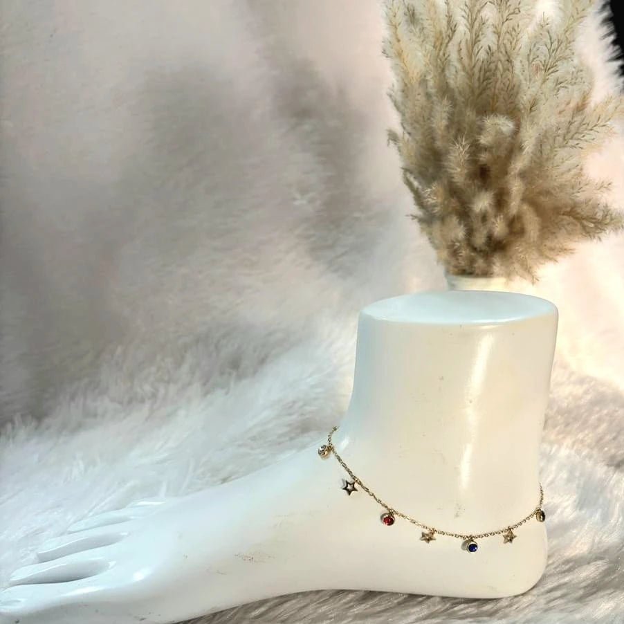 Celestial Star Charm Anklet