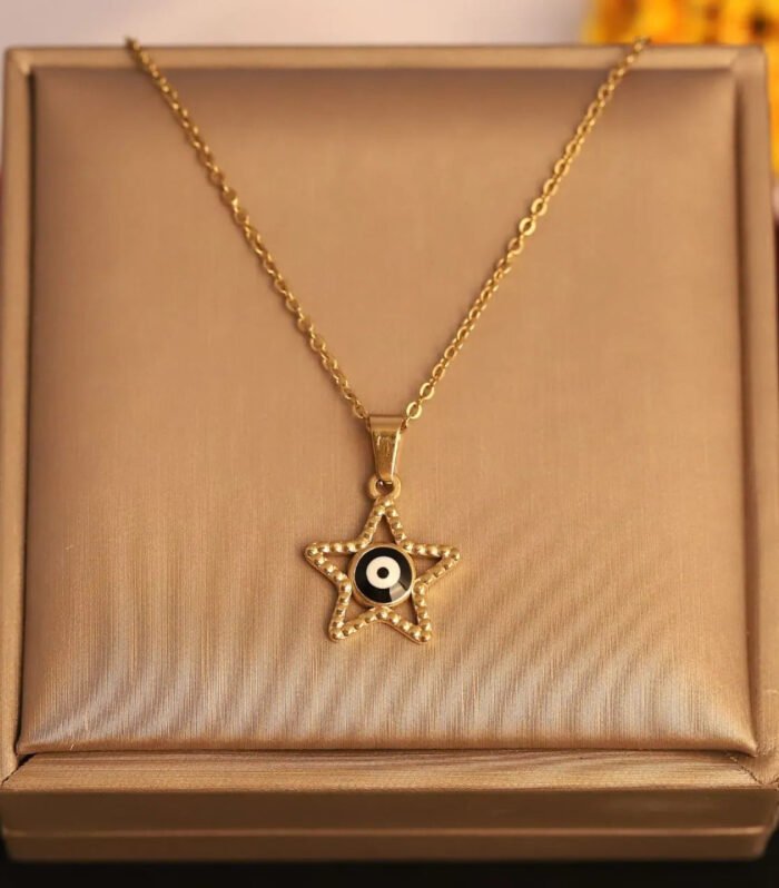 Star Eyes Gold Necklace