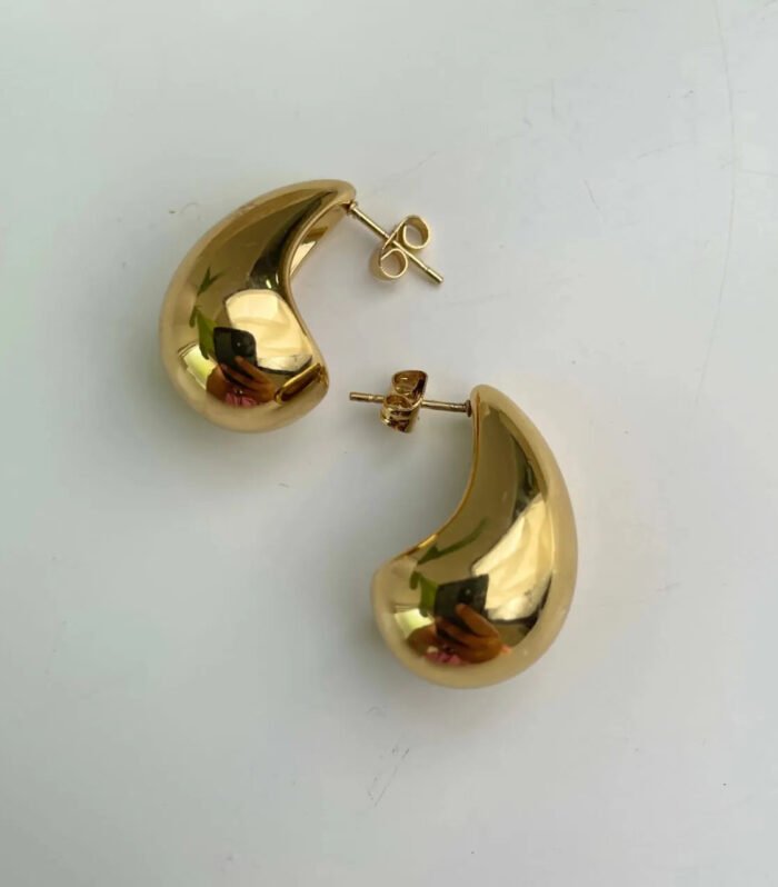 Modern Sculpted Drop Stud Earrings