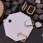 Geometric Gold Square Hoop Earrings