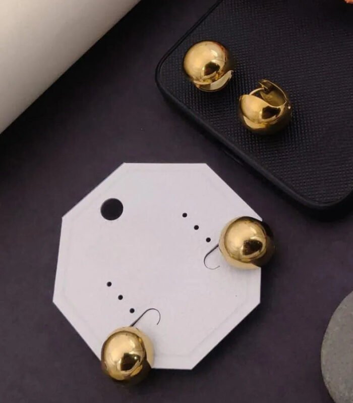 Classic Gold Ball Earrings