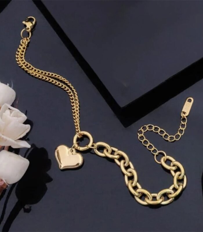 Heart Charm Anti-Tarnish Bracelet
