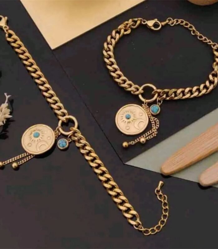 Sun & Moon Charm Anti-Tarnish Bracelet